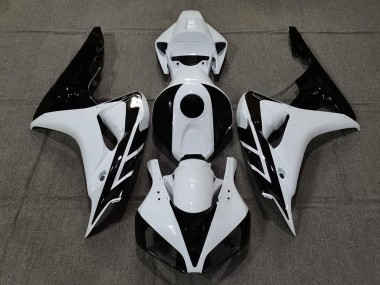 2006-2007 Blanco Brillante & Negro Honda CBR1000RR Carenado Moto