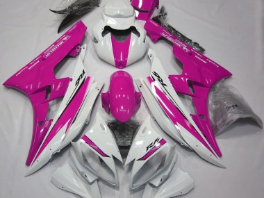 2006-2007 Blanco Brillante & Rosa Yamaha R6 Carenado Moto