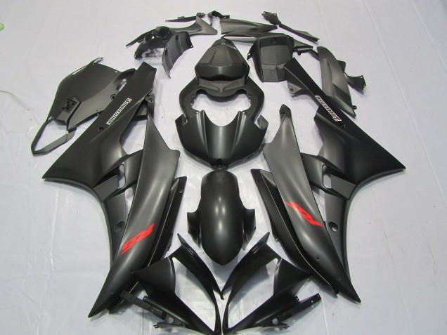 2006-2007 Calcomanía Roja Negra Mate Yamaha R6 Carenado Moto 2006-2007 Calcomanía Roja Negra Mate Yamaha R6 Carenado Moto