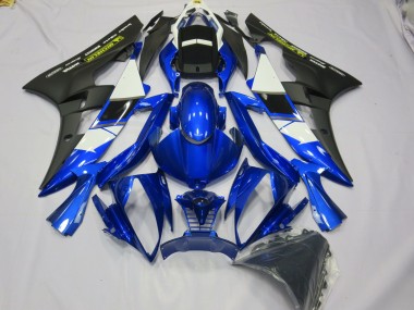 2006-2007 Depp Azul Con Calcomanía Amarilla Yamaha R6 Carenado Moto