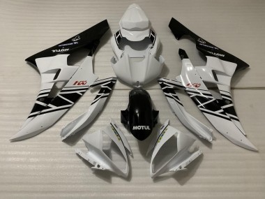 2006-2007 Diseño Blanco Negro Yamaha R6 Carenado Moto