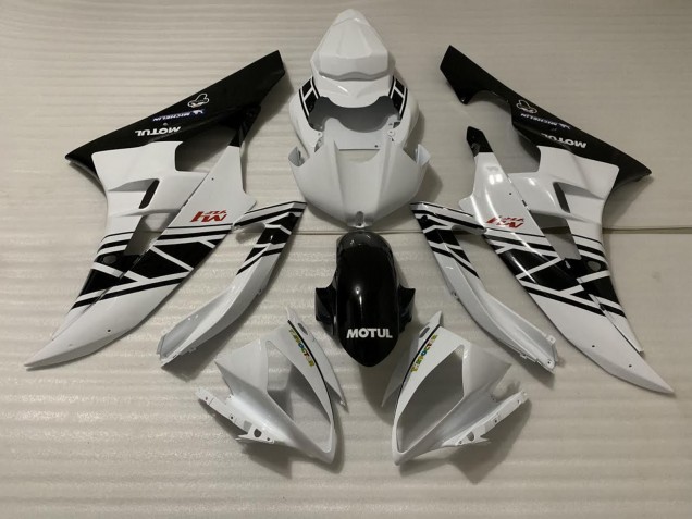 2006-2007 Diseño Blanco Negro Yamaha R6 Carenado Moto 2006-2007 Diseño Blanco Negro Yamaha R6 Carenado Moto