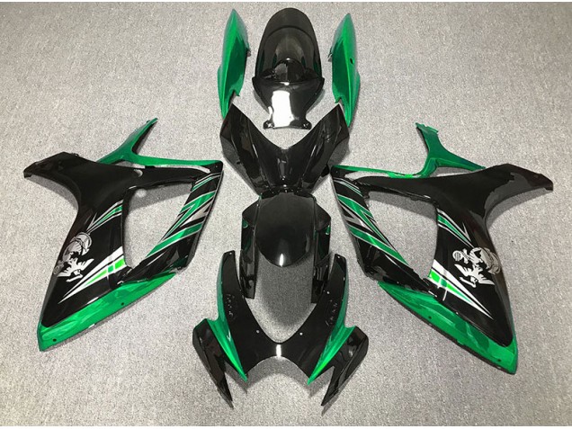 2006-2007 Diseño Verde Brillante & Negro Suzuki GSXR 600-750 Carenado Moto 2006-2007 Diseño Verde Brillante & Negro Suzuki GSXR 600-750 Carenado Moto