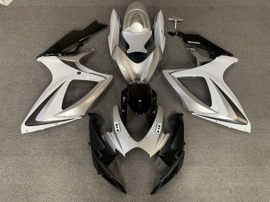 2006-2007 Estilo Blanco Plateado OEM Suzuki GSXR 600-750 Carenado Moto