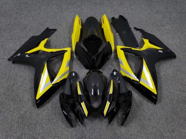 2006-2007 Estilo Negro & Amarillo OEM Suzuki GSXR 600-750 Carenado Moto