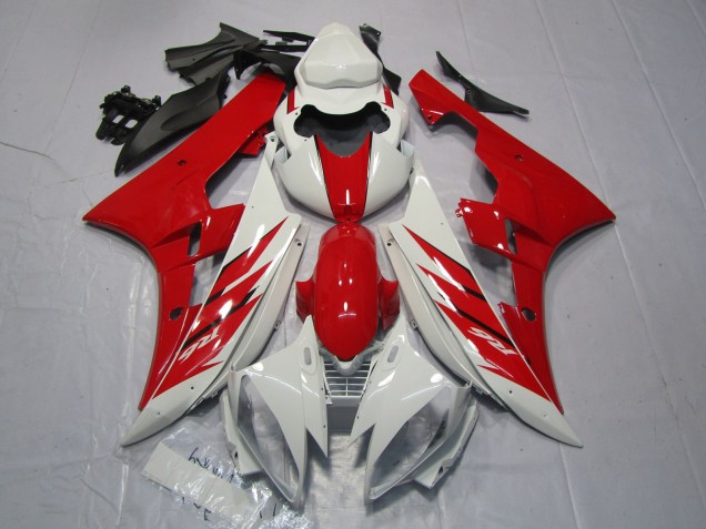 2006-2007 Estilo Rojo & Blanco Yamaha R6 Carenado Moto 2006-2007 Estilo Rojo & Blanco Yamaha R6 Carenado Moto