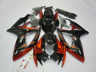 2006-2007 Naranja & Negro Suzuki GSXR 600-750 Carenado Moto