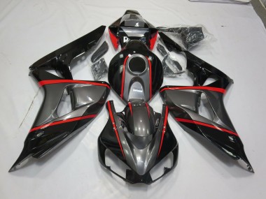 2006-2007 Raya Plateada Negra & Roja Honda CBR1000RR Carenado Moto