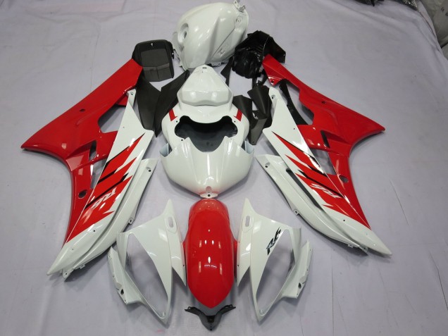2006-2007 Rojo & Blanco Yamaha R6 Carenado Moto 2006-2007 Rojo & Blanco Yamaha R6 Carenado Moto