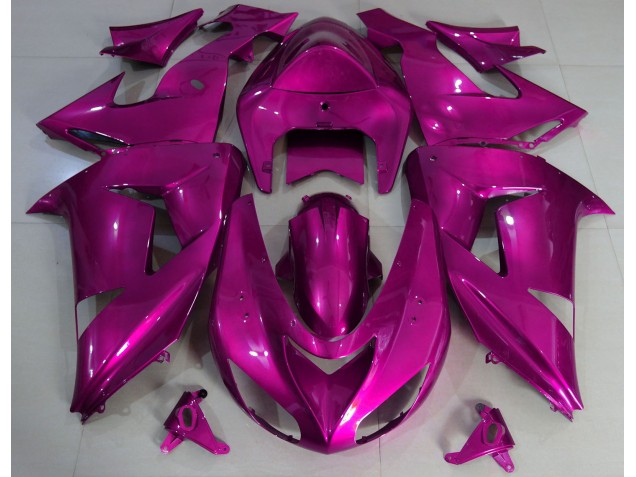 2006-2007 Rosa Fuerte Liso Kawasaki ZX10R Carenado Moto 2006-2007 Rosa Fuerte Liso Kawasaki ZX10R Carenado Moto