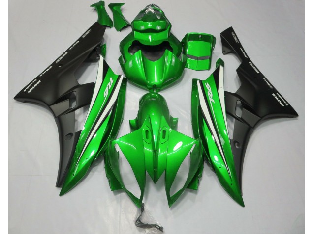 2006-2007 Verde Blanco & Negro Yamaha R6 Carenado Moto 2006-2007 Verde Blanco & Negro Yamaha R6 Carenado Moto