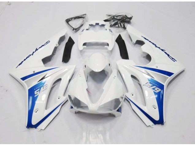 2006-2008 Estilo Blanco & Azul Triumph Daytona 675 Carenado Moto