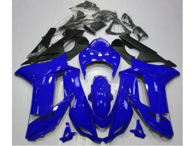 2007-2008 Azul Brillante Kawasaki ZX6R Carenado Moto