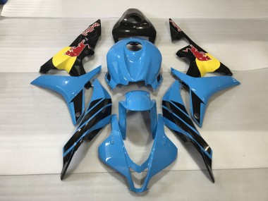 2007-2008 Azul Claro Rojo Toro Honda CBR600RR Carenado Moto
