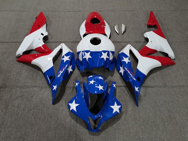 2007-2008 Bandera Estadounidense Honda CBR600RR Carenado Moto 2007-2008 Bandera Estadounidense Honda CBR600RR Carenado Moto