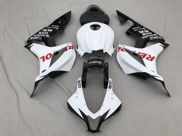 2007-2008 Blanco Mate & Rojo Repsol Honda CBR600RR Carenado Moto 2007-2008 Blanco Mate & Rojo Repsol Honda CBR600RR Carenado Moto
