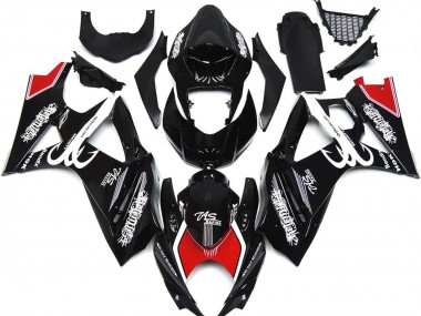 2007-2008 Blanco & Negro Con Rojo Suzuki GSXR 1000 Carenado Moto