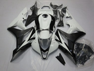 2007-2008 Blanco & Negro Limpio Honda CBR600RR Carenado Moto