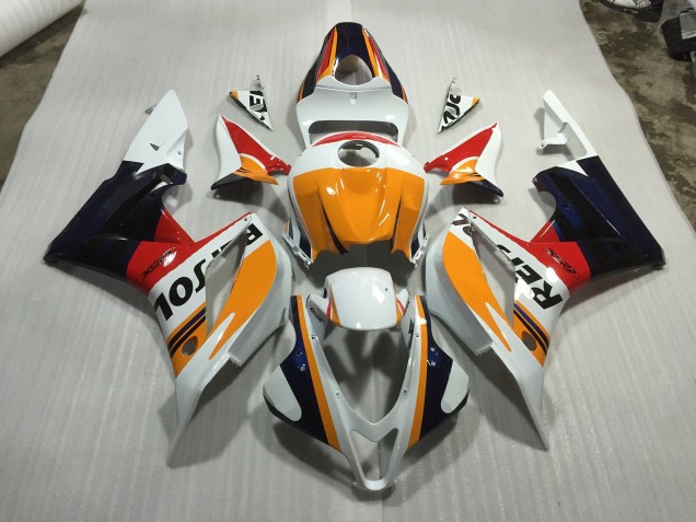 2007-2008 Blanco Personalizado Repsol Honda CBR600RR Carenado Moto 2007-2008 Blanco Personalizado Repsol Honda CBR600RR Carenado Moto