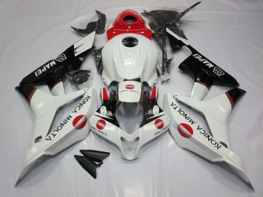 2007-2008 Blanco & Rojo Konica Minolta Honda CBR600RR Carenado Moto