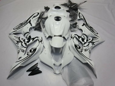 2007-2008 Diseño Especial Blanco Brillante Honda CBR600RR Carenado Moto