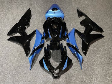 2007-2008 Negro Brillante & Azul Claro Honda CBR600RR Carenado Moto