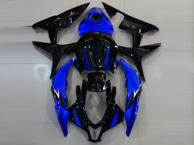 2007-2008 Negro Brillante & Azul Honda CBR600RR Carenado Moto