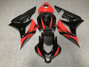 2007-2008 Negro Brillante & Rojo Honda CBR600RR Carenado Moto