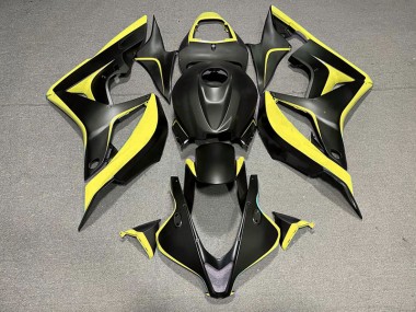 2007-2008 Negro Mate & Amarillo Honda CBR600RR Carenado Moto