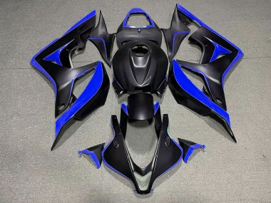 2007-2008 Negro Mate & Azul Honda CBR600RR Carenado Moto