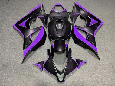 2007-2008 Negro Mate & Morado Honda CBR600RR Carenado Moto