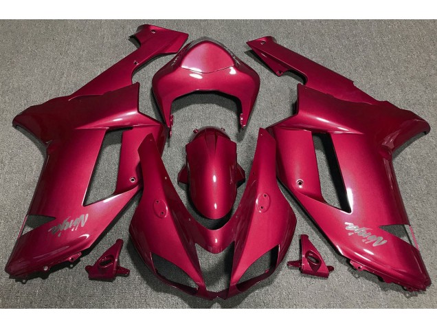 2007-2008 Rojo Caramelo Kawasaki ZX6R Carenado Moto 2007-2008 Rojo Caramelo Kawasaki ZX6R Carenado Moto
