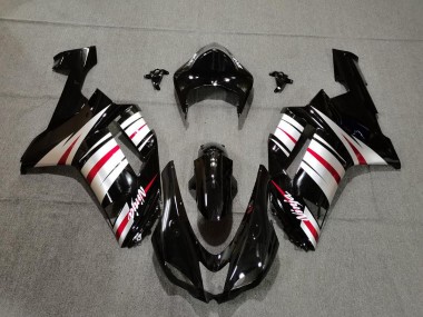 2007-2008 Rojo Plata & Negro Kawasaki ZX6R Carenado Moto