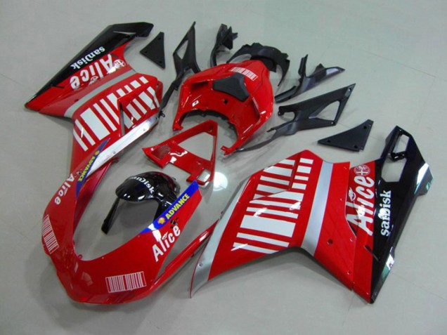 2007-2014 Alice Rojo Ducati 848 1098 1198 Carenado Moto