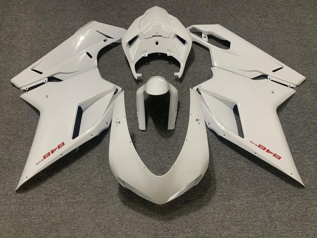 2007-2014 Blanco Brillante Ducati 848 1098 1198 Carenado Moto 2007-2014 Blanco Brillante Ducati 848 1098 1198 Carenado Moto