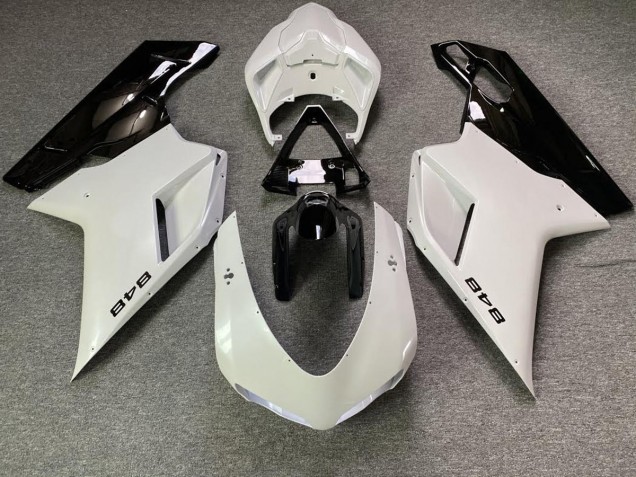 2007-2014 Blanco Perla & Negro Ducati 848 1098 1198 Carenado Moto 2007-2014 Blanco Perla & Negro Ducati 848 1098 1198 Carenado Moto