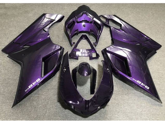 2007-2014 Morado Oscuro Ducati 848 1098 1198 Carenado Moto 2007-2014 Morado Oscuro Ducati 848 1098 1198 Carenado Moto