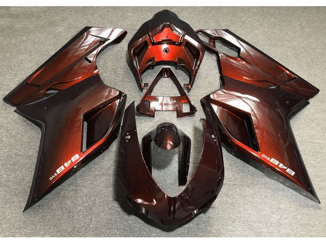 2007-2014 Naranja Intenso Ducati 848 1098 1198 Carenado Moto