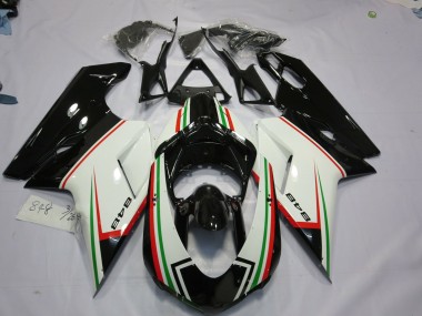 2007-2014 Negro Tricolor Ducati 848 1098 1198 Carenado Moto