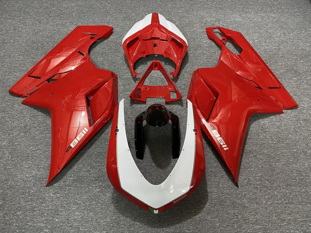2007-2014 Rojo Brillante Sp Ducati 848 1098 1198 Carenado Moto