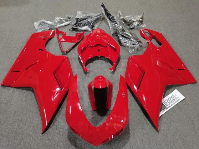 2007-2014 Rojo Liso Brillante Ducati 848 1098 1198 Carenado Moto 2007-2014 Rojo Liso Brillante Ducati 848 1098 1198 Carenado Moto