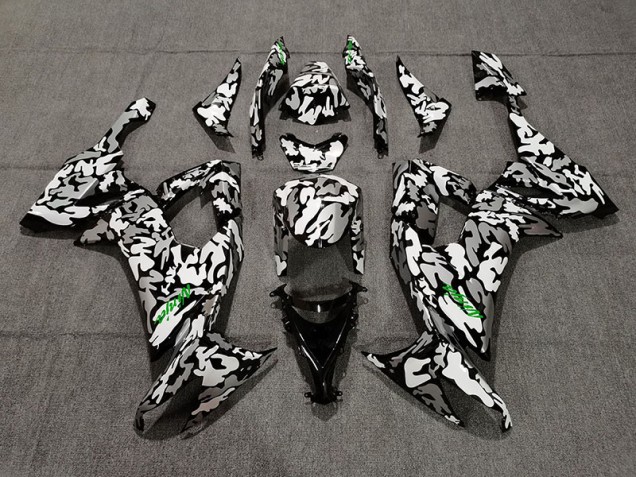2008-2010 Camuflaje & Logotipo Verde Kawasaki ZX10R Carenado Moto 2008-2010 Camuflaje & Logotipo Verde Kawasaki ZX10R Carenado Moto