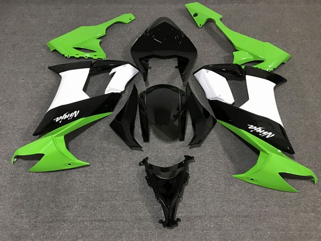 2008-2010 Negro Brillante & Verde Kawasaki ZX10R Carenado Moto 2008-2010 Negro Brillante & Verde Kawasaki ZX10R Carenado Moto