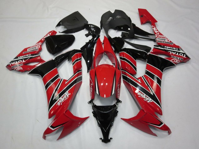 2008-2010 Negro Rojo Kawasaki ZX10R Carenado Moto 2008-2010 Negro Rojo Kawasaki ZX10R Carenado Moto