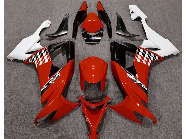 2008-2010 Rojo Brillante & Blanco Kawasaki ZX10R Carenado Moto 2008-2010 Rojo Brillante & Blanco Kawasaki ZX10R Carenado Moto