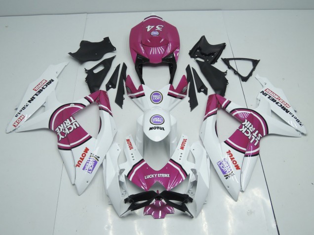 2008-2010 Rosa Lucky Strike Suzuki GSXR 600-750 Carenado Moto 2008-2010 Rosa Lucky Strike Suzuki GSXR 600-750 Carenado Moto