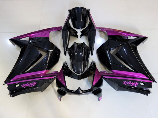 2008-2012 Negro Brillante & Morado Kawasaki Ninja 250 Carenado Moto 2008-2012 Negro Brillante & Morado Kawasaki Ninja 250 Carenado Moto
