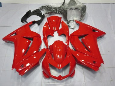 2008-2012 Rojo Brillante Kawasaki Ninja 250 Carenado Moto