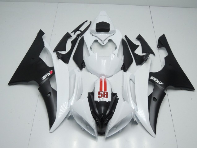 2008-2016 58 Sic Blanco & Negro Yamaha R6 Carenado Moto 2008-2016 58 Sic Blanco & Negro Yamaha R6 Carenado Moto