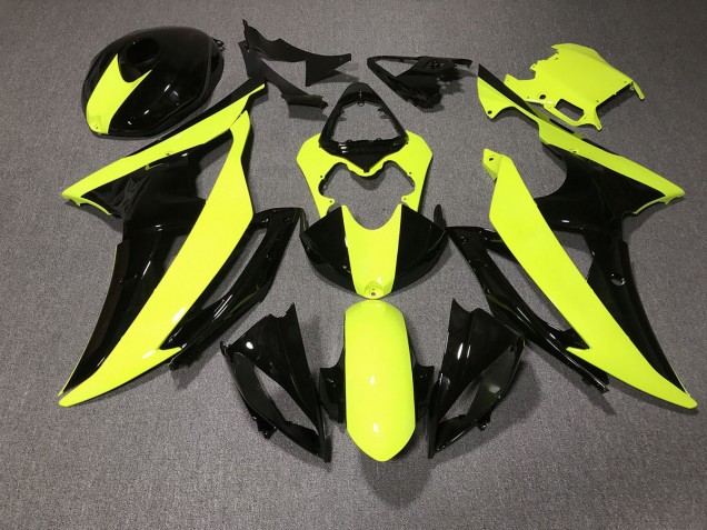 2008-2016 Alta Visibilidad & Negro Personalizado Yamaha R6 Carenado Moto 2008-2016 Alta Visibilidad & Negro Personalizado Yamaha R6 Carenado Moto